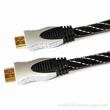 HDMI Cable with Metal Casing and Gold-plated Connector